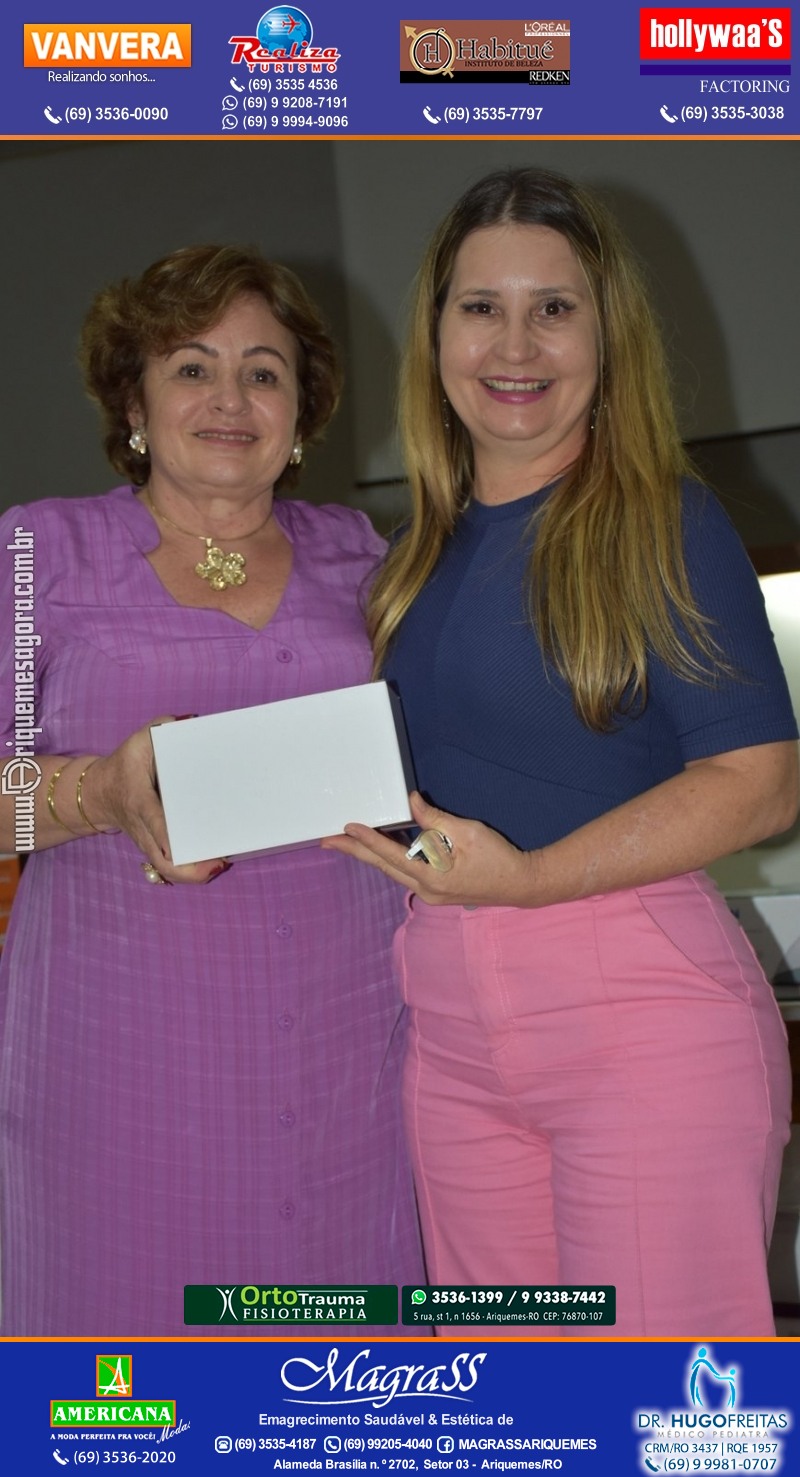 Palestra das Mães “O Amor Muda o Mundo” com Luciana Custódio na ACIA em Ariquemes