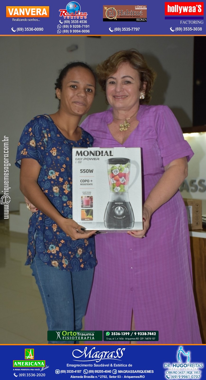 Palestra das Mães “O Amor Muda o Mundo” com Luciana Custódio na ACIA em Ariquemes