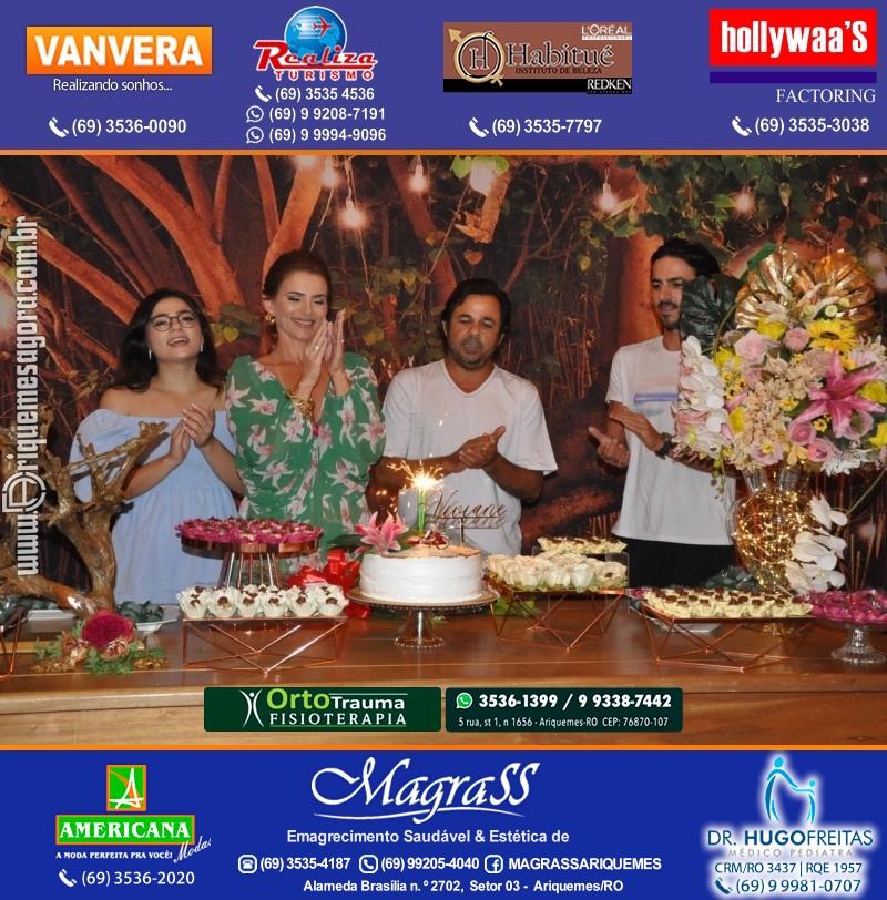 Aniversário Viviane Garcia Celebrare Eventos em Ariquemes