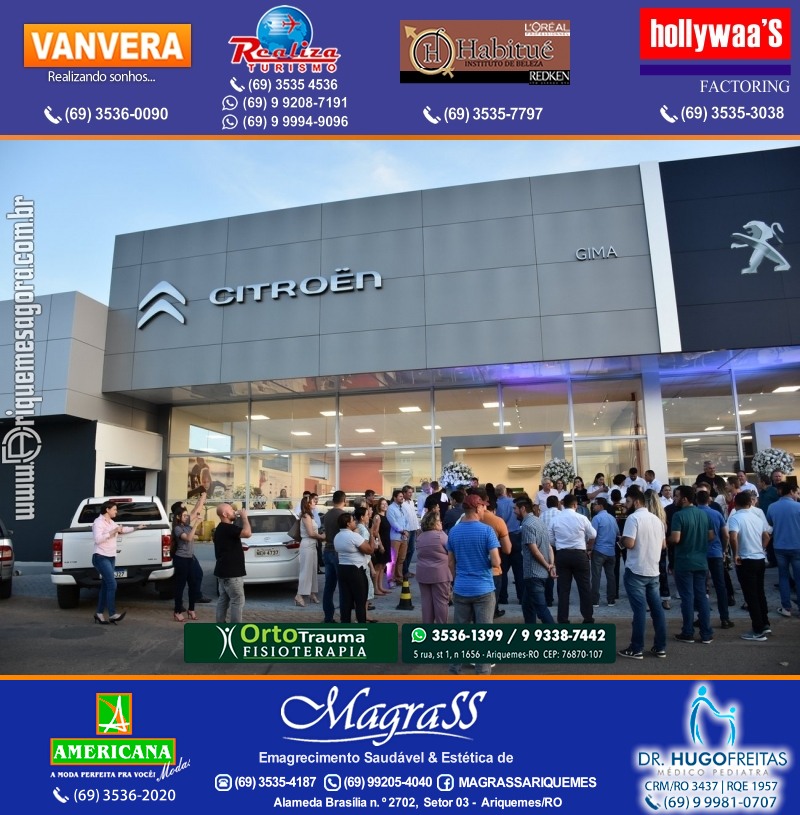 Inauguração Gima Peugeot e Gima Citroën Grupo  Gilberto Miranda em Ariquemes Rondônia
