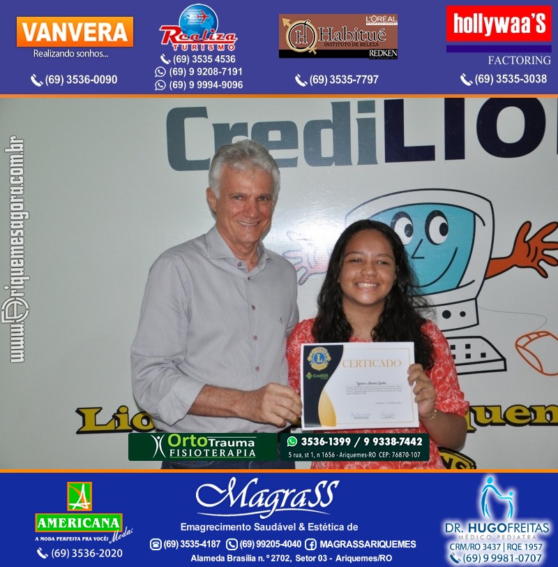 Entrega Certificados Projeto Inclusão Digital Lions Clube Canaã & Crediari
