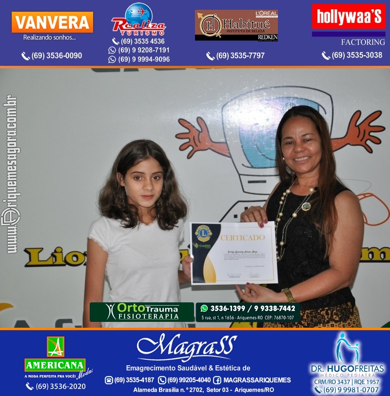 Entrega Certificados Projeto Inclusão Digital Lions Clube Canaã & Crediari