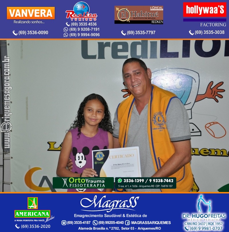 Entrega Certificados Projeto Inclusão Digital Lions Clube Canaã & Crediari