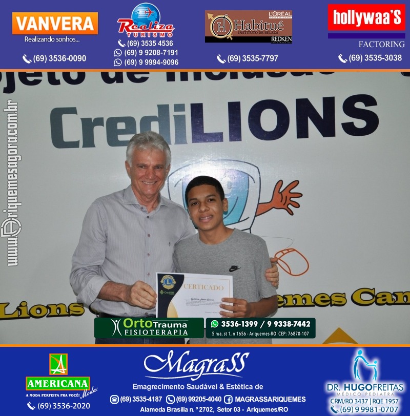 Entrega Certificados Projeto Inclusão Digital Lions Clube Canaã & Crediari