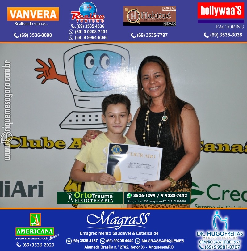 Entrega Certificados Projeto Inclusão Digital Lions Clube Canaã & Crediari