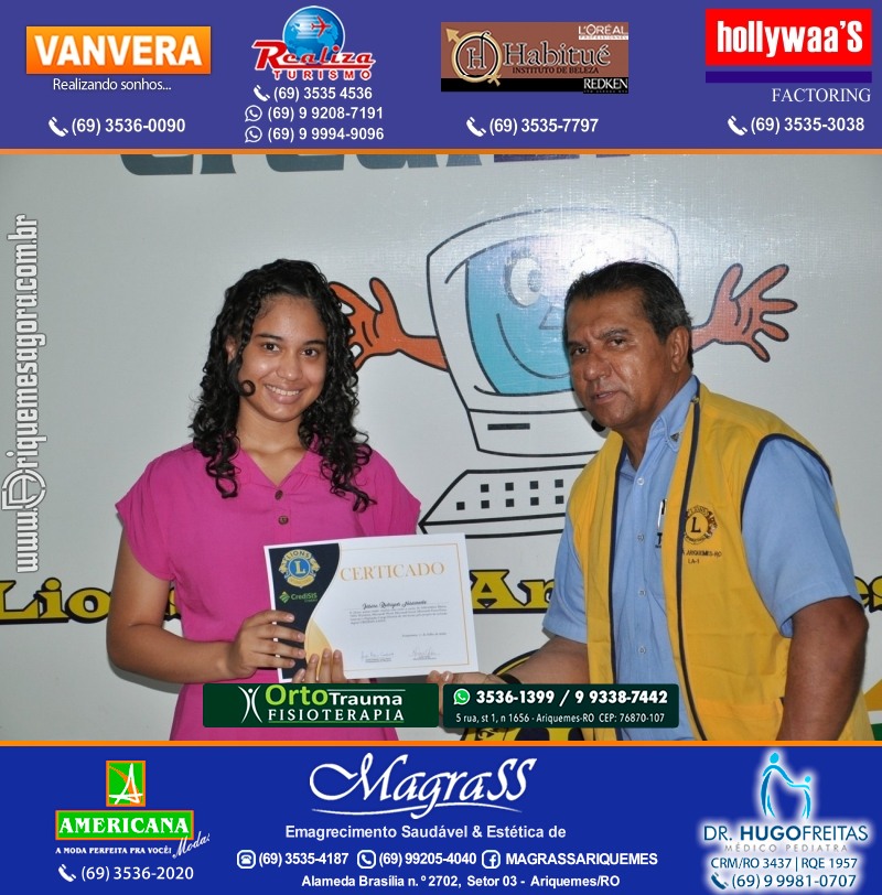 Entrega Certificados Projeto Inclusão Digital Lions Clube Canaã & Crediari