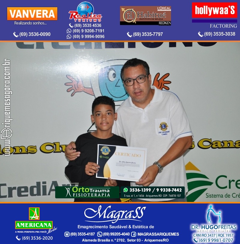 Entrega Certificados Projeto Inclusão Digital Lions Clube Canaã & Crediari