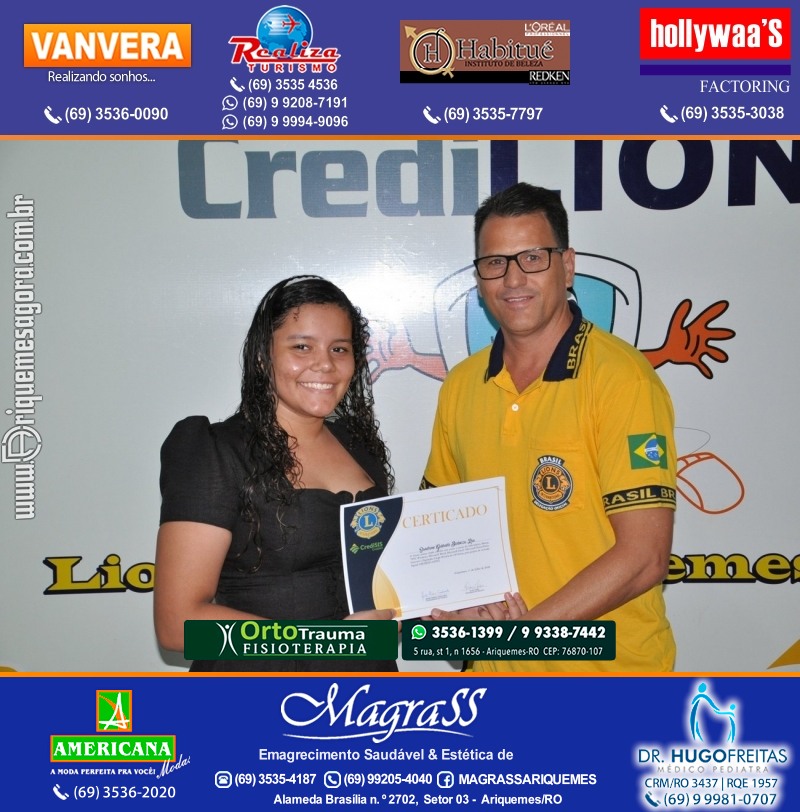 Entrega Certificados Projeto Inclusão Digital Lions Clube Canaã & Crediari