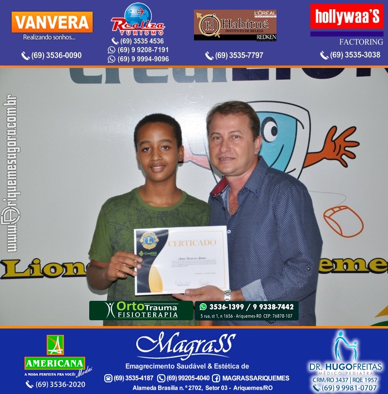 Entrega Certificados Projeto Inclusão Digital Lions Clube Canaã & Crediari