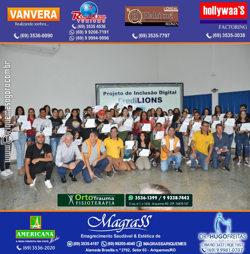 Entrega Certificados Projeto Inclusão Digital Lions Clube Canaã & Crediari