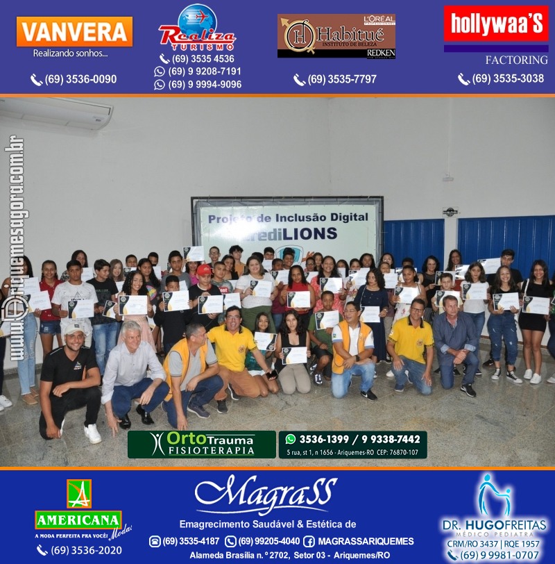 Entrega Certificados Projeto Inclusão Digital Lions Clube Canaã & Crediari