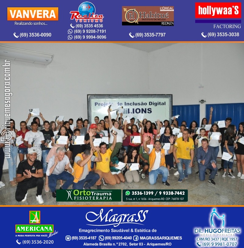 Entrega Certificados Projeto Inclusão Digital Lions Clube Canaã & Crediari