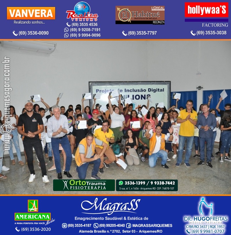 Entrega Certificados Projeto Inclusão Digital Lions Clube Canaã & Crediari