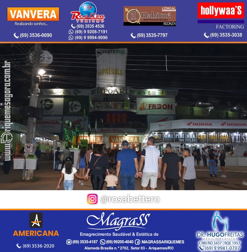 EXPOARI 2022 - Terça Stands & Rodeio & Abertura Oficial & Galera & Show com Matogrosso & Mathias e V8 na APA