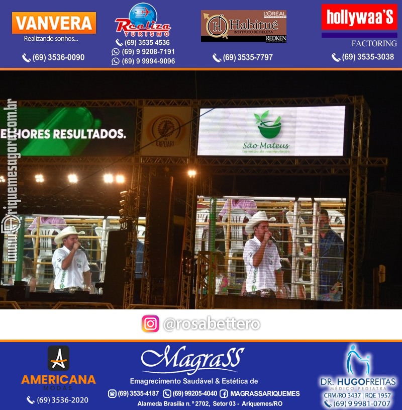 EXPOARI 2022 - Terça Stands & Rodeio & Abertura Oficial & Galera & Show com Matogrosso & Mathias e V8 na APA