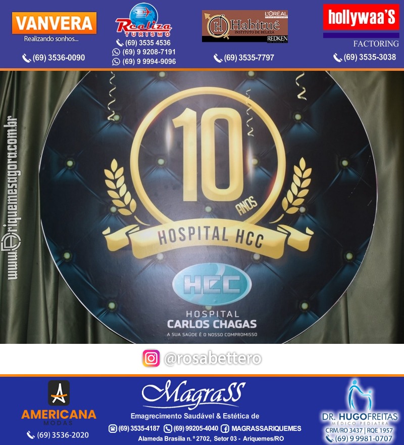 Jantar de Celebração e Encerramento do Hospital Carlos Chagas em Ariquemes