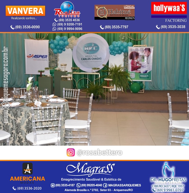 Jantar de Celebração e Encerramento do Hospital Carlos Chagas em Ariquemes