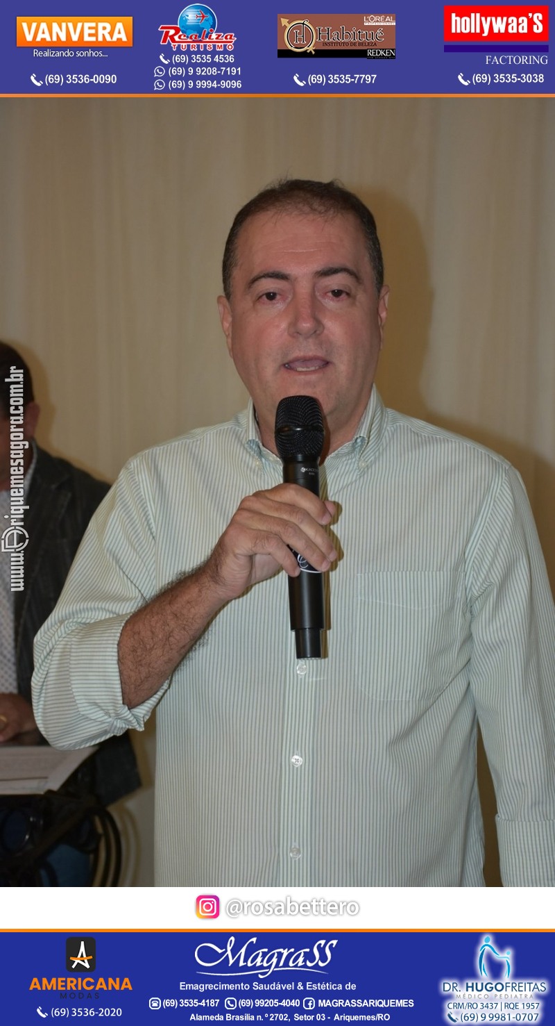 Jantar de Celebração e Encerramento do Hospital Carlos Chagas em Ariquemes