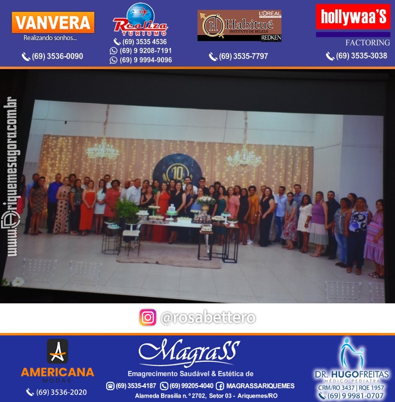Jantar de Celebração e Encerramento do Hospital Carlos Chagas em Ariquemes