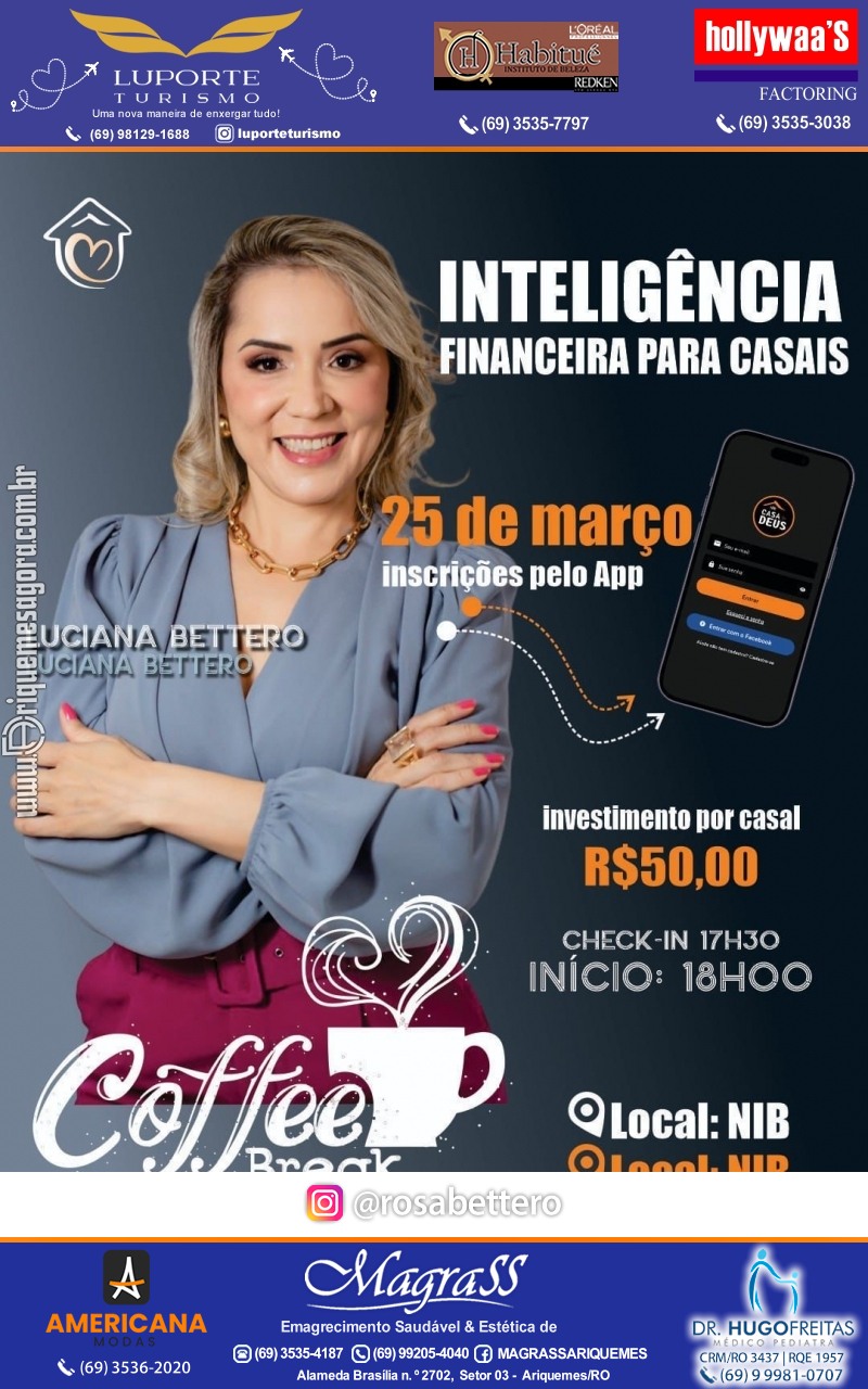 Inteligência Financeira para Casais na Nova Igreja Batista Casa de Deus em Ariquemes