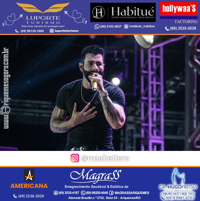 EXPOARI 2023 - Show com Gusttavo Lima & Galera & Stand & Camarote VIP & Camarote V8 na APA em Ariquemes Rondônia