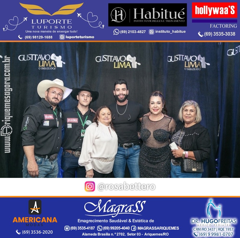 EXPOARI 2023 - Show com Gusttavo Lima & Galera & Stand & Camarote VIP & Camarote V8 na APA em Ariquemes Rondônia