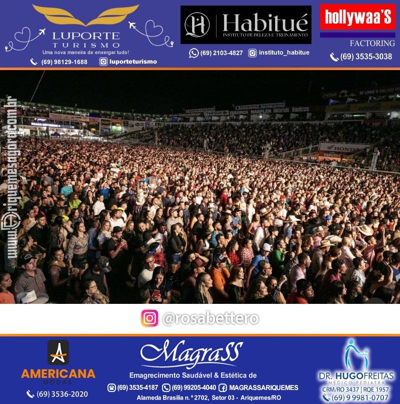 EXPOARI 2023 - Show com Gusttavo Lima & Galera & Stand & Camarote VIP & Camarote V8 na APA em Ariquemes Rondônia