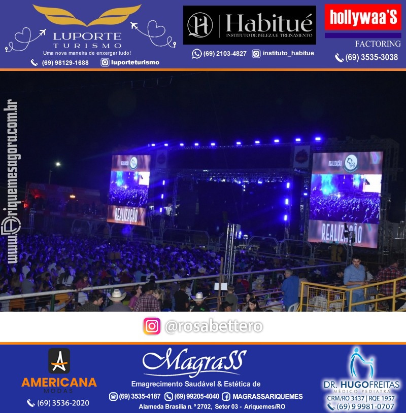 EXPOARI 2023 - Show com Gusttavo Lima & Galera & Stand & Camarote VIP & Camarote V8 na APA em Ariquemes Rondônia