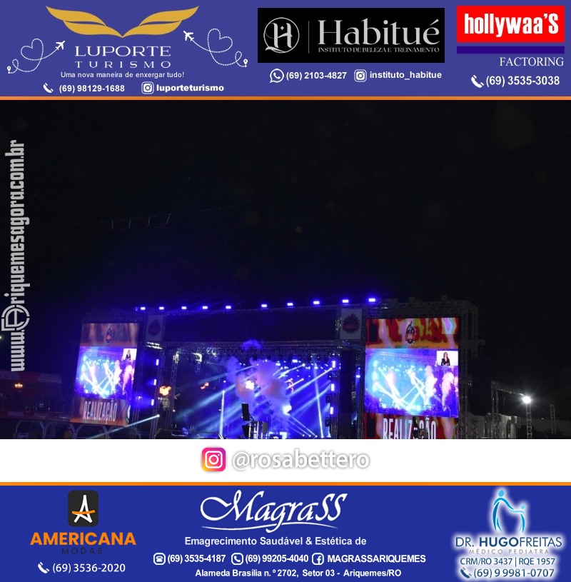 EXPOARI 2023 - Show com Gusttavo Lima & Galera & Stand & Camarote VIP & Camarote V8 na APA em Ariquemes Rondônia