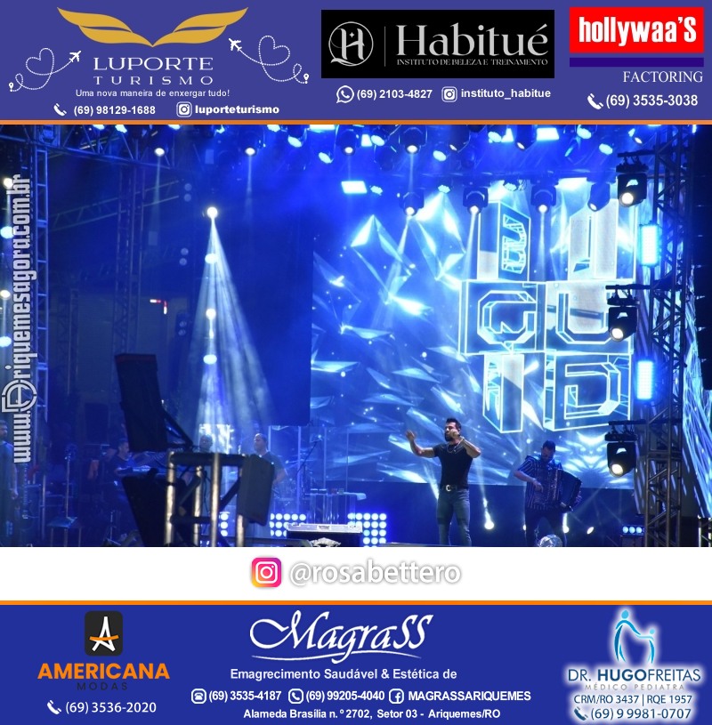 EXPOARI 2023 - Show com Gusttavo Lima & Galera & Stand & Camarote VIP & Camarote V8 na APA em Ariquemes Rondônia