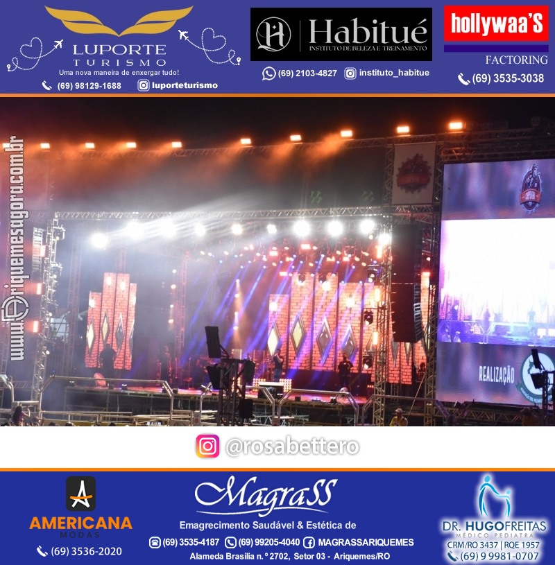 EXPOARI 2023 - Show com Gusttavo Lima & Galera & Stand & Camarote VIP & Camarote V8 na APA em Ariquemes Rondônia