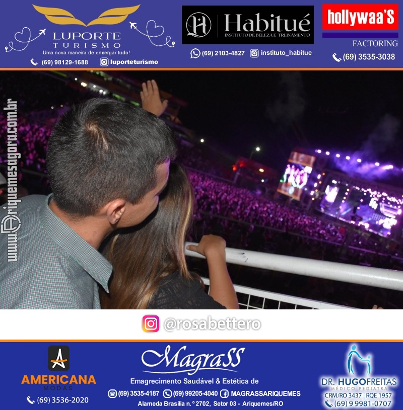 EXPOARI 2023 - Show com Gusttavo Lima & Galera & Stand & Camarote VIP & Camarote V8 na APA em Ariquemes Rondônia
