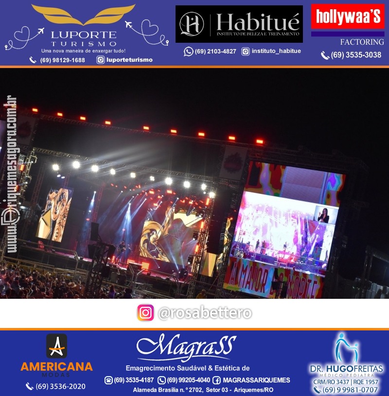 EXPOARI 2023 - Show com Gusttavo Lima & Galera & Stand & Camarote VIP & Camarote V8 na APA em Ariquemes Rondônia