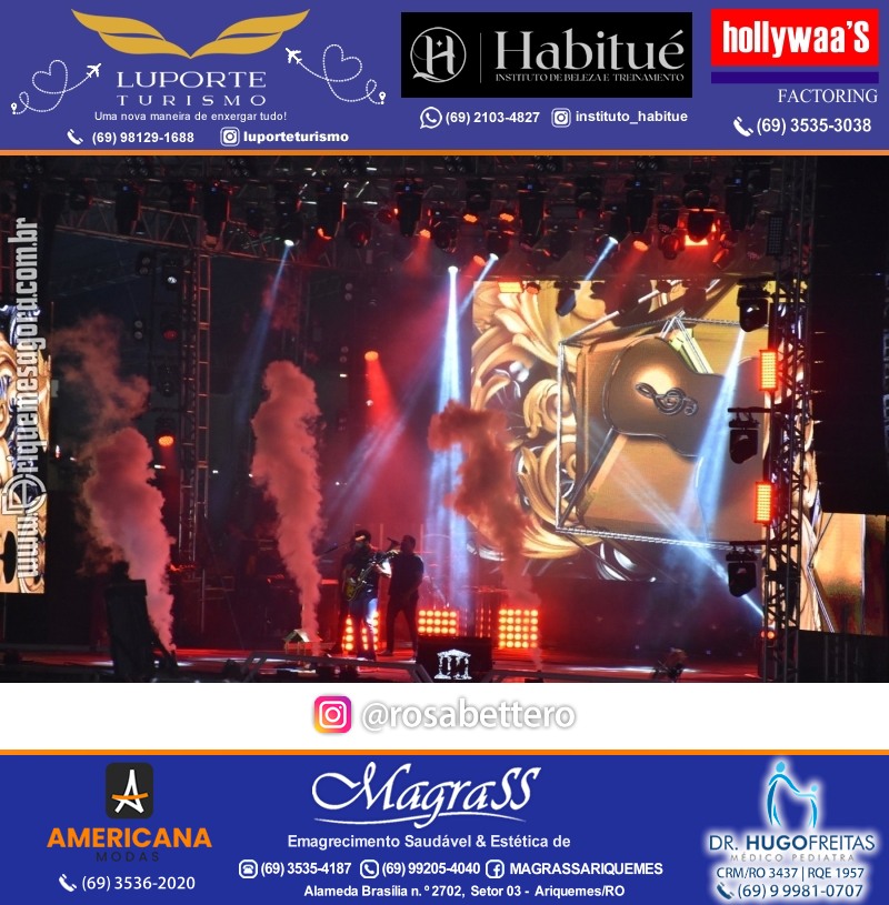 EXPOARI 2023 - Show com Gusttavo Lima & Galera & Stand & Camarote VIP & Camarote V8 na APA em Ariquemes Rondônia