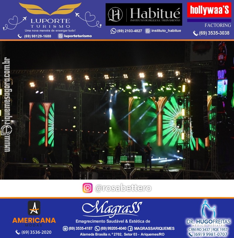 EXPOARI 2023 - Show com Gusttavo Lima & Galera & Stand & Camarote VIP & Camarote V8 na APA em Ariquemes Rondônia