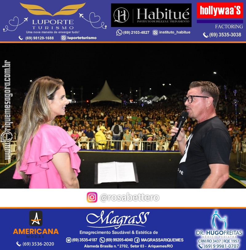 Show com cantor Gospel Fernandinho “Marcha para Jesus” em comemoração aos 46 anos de Ariquemes Rondônia