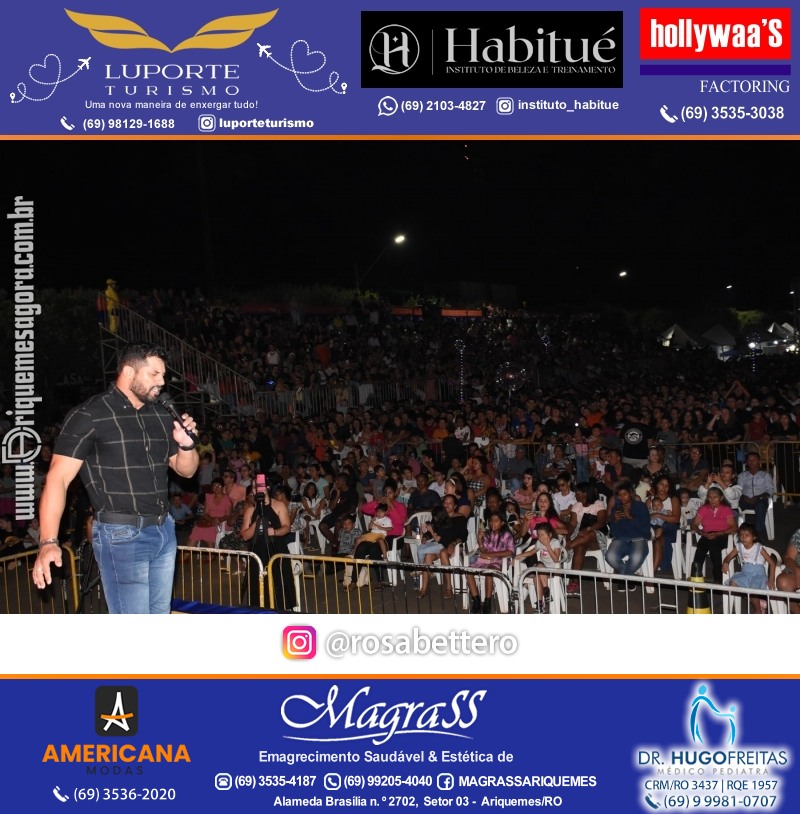 Show com cantor Gospel Fernandinho “Marcha para Jesus” em comemoração aos 46 anos de Ariquemes Rondônia