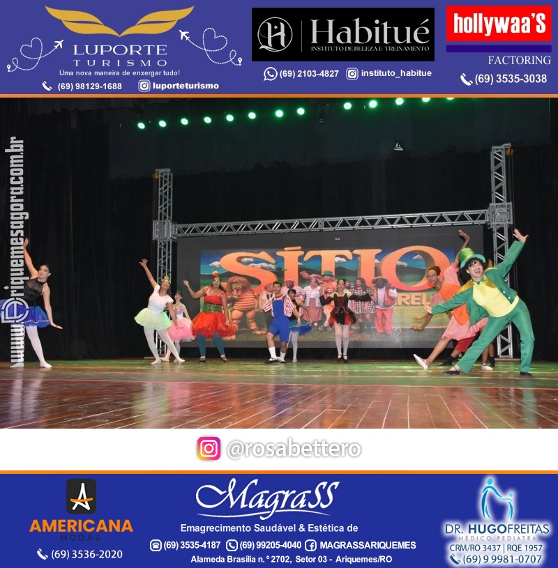 Passaporte para o Espetáculo “SÍTIO DO PICAPAU AMARELO” no Teatro em Ariquemes Rondônia