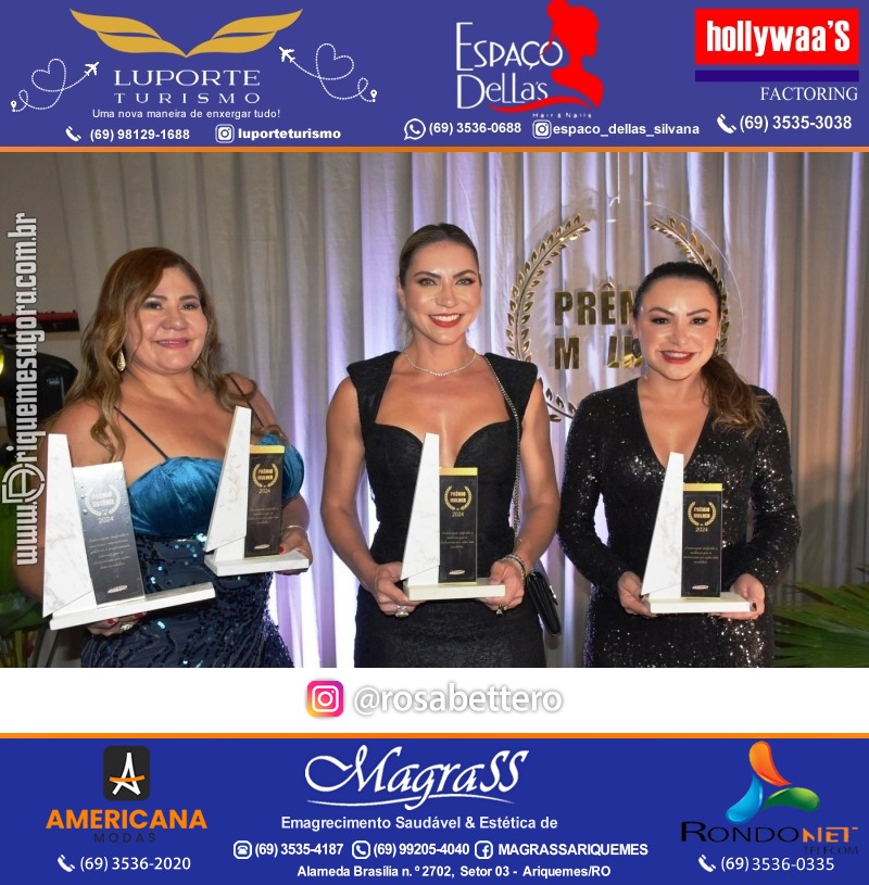Prêmio Mulher e Prêmio Notável 2024 no Máximus Eventos em Ariquemes Rondônia