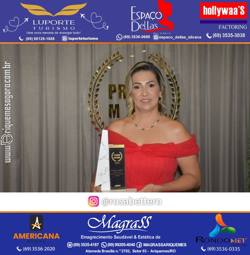 Prêmio Mulher e Prêmio Notável 2024 no Máximus Eventos em Ariquemes Rondônia