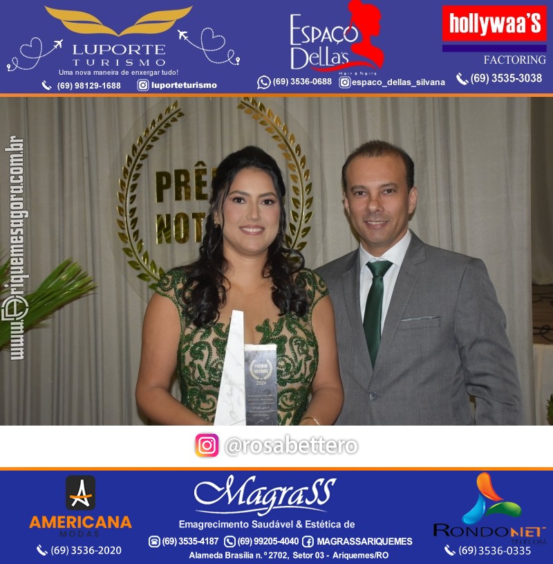 Prêmio Mulher e Prêmio Notável 2024 no Máximus Eventos em Ariquemes Rondônia