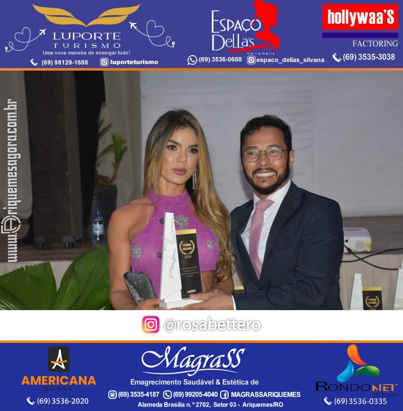 Prêmio Mulher e Prêmio Notável 2024 no Máximus Eventos em Ariquemes Rondônia
