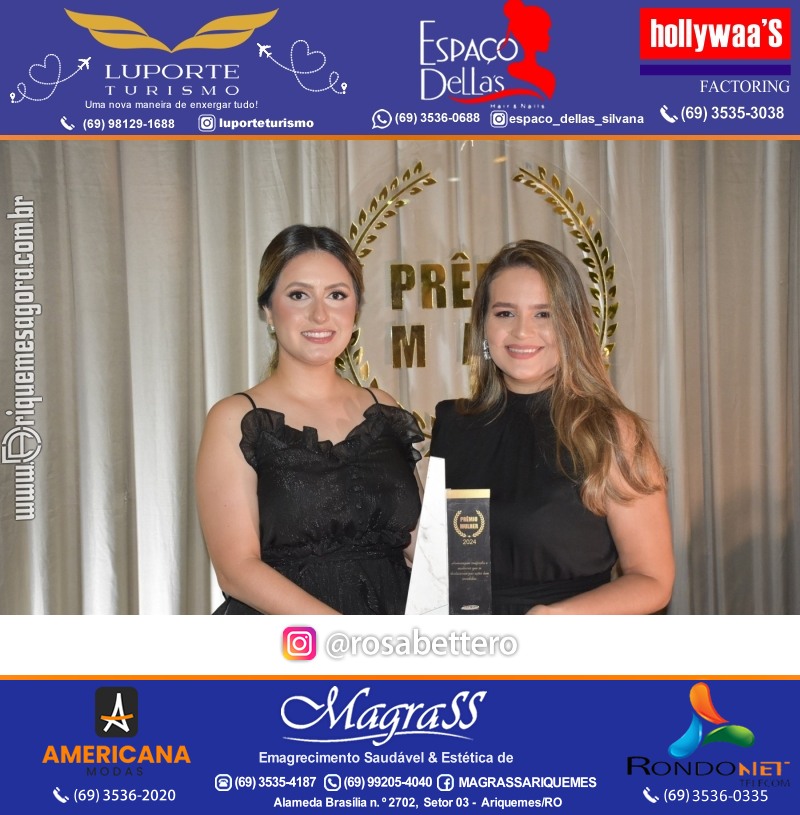 Prêmio Mulher e Prêmio Notável 2024 no Máximus Eventos em Ariquemes Rondônia
