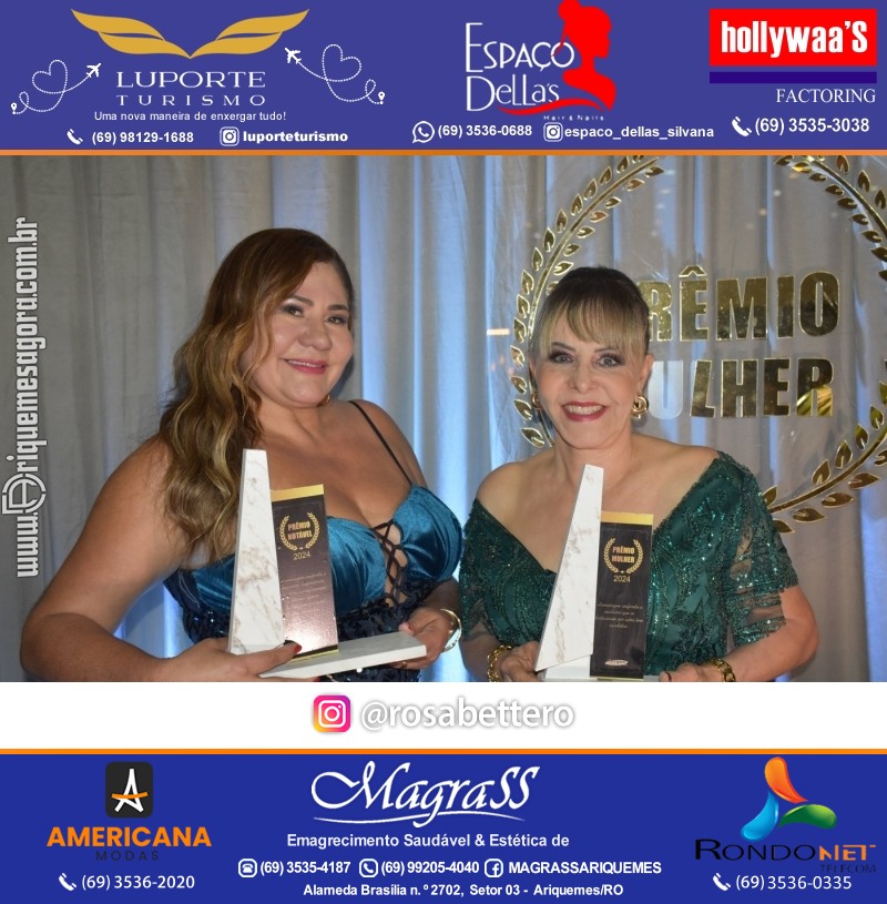 Prêmio Mulher e Prêmio Notável 2024 no Máximus Eventos em Ariquemes Rondônia