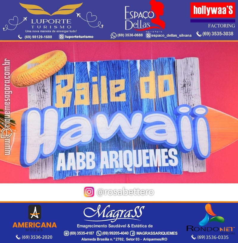 BAILE DO HAWAII em Ritmo Tropical na AABB em Ariquemes Rondônia