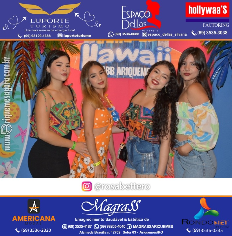 BAILE DO HAWAII em Ritmo Tropical na AABB em Ariquemes Rondônia