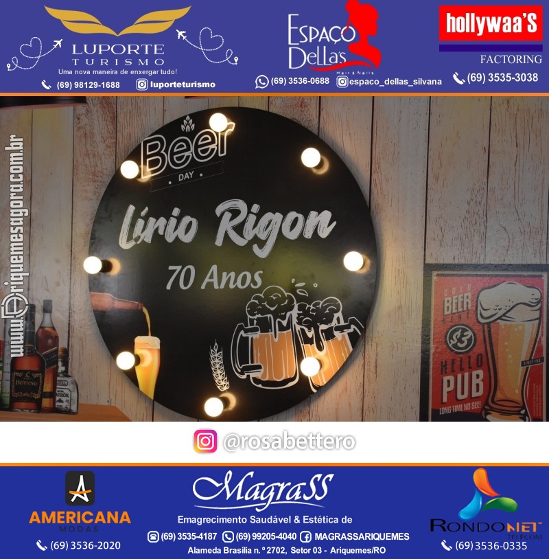 Aniversário 70 anos de Lírio Rigon em Ariquemes