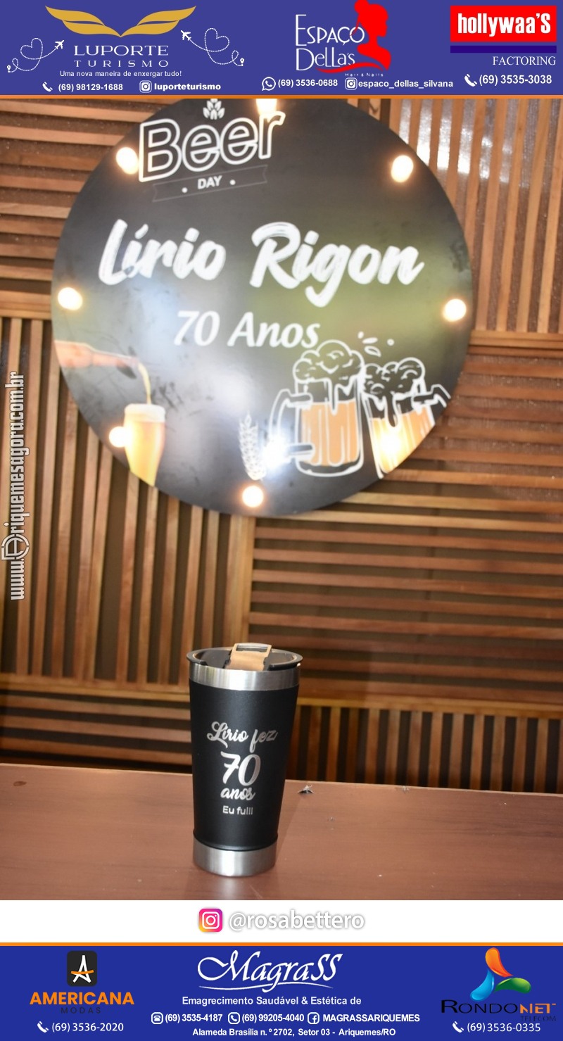 Aniversário 70 anos de Lírio Rigon em Ariquemes
