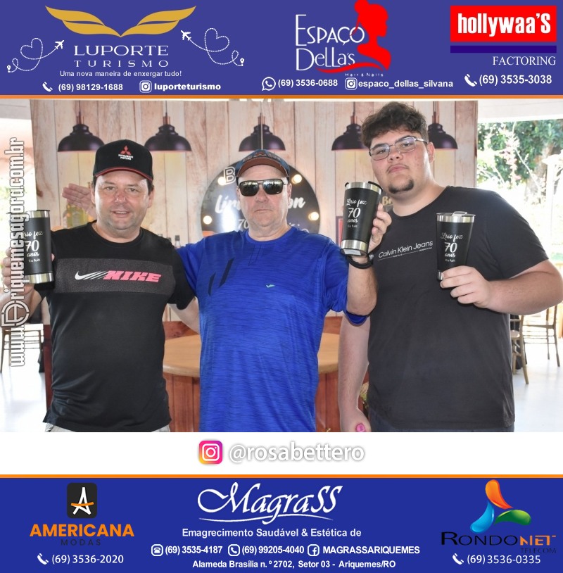Aniversário 70 anos de Lírio Rigon em Ariquemes
