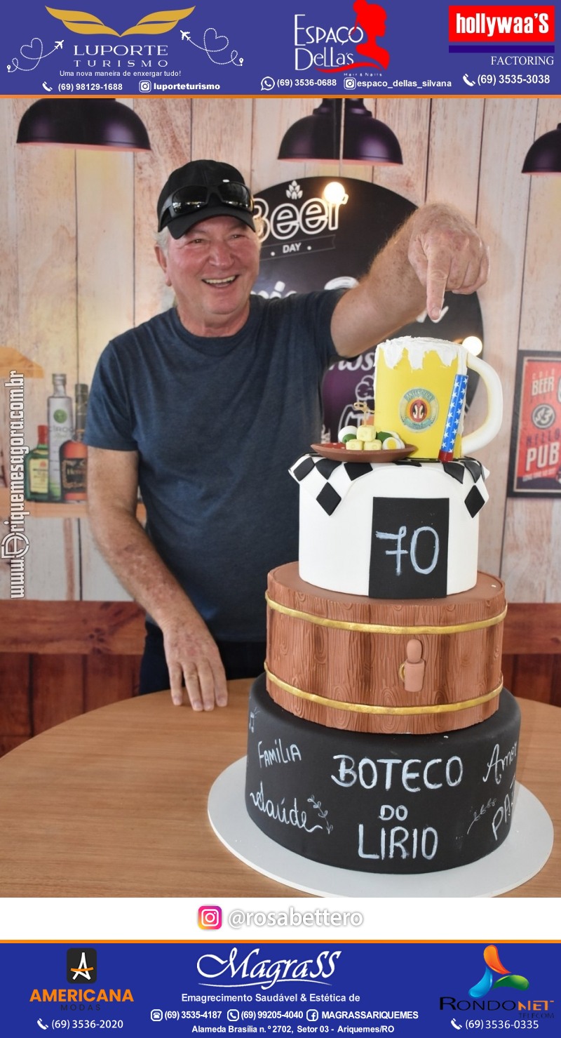 Aniversário 70 anos de Lírio Rigon em Ariquemes